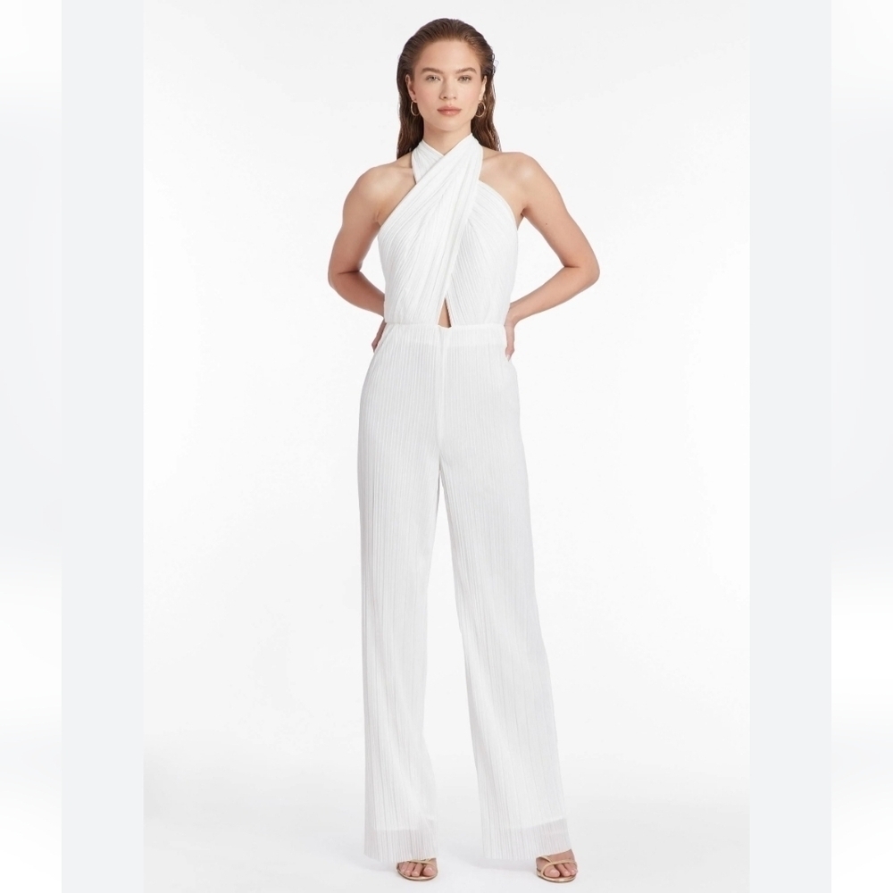 Amanda Uprichard Rivera Jumpsuit In White Size M NWOT